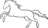 Fototapeta  - Vector line sketch horse