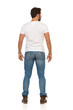 © studioloco - Rear View Of Standing Man In Jeans And WhiteT-shirt