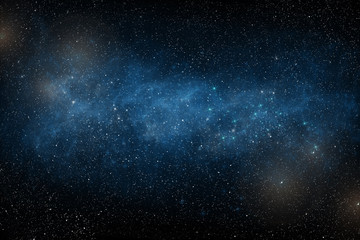 vibrant night sky with stars and nebula