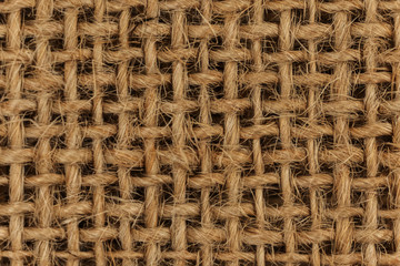 Wall Mural - Burlap woven texture seamless. jute background close up macro