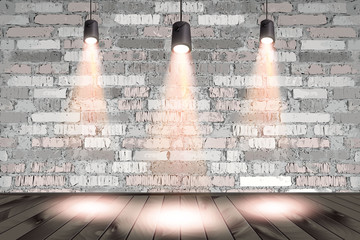 Background image of dark wall with light spot