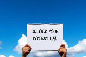 Wall Mural - Inspirational quotes - Unlock your potential