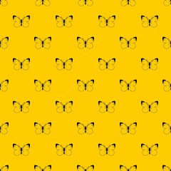 Wall Mural - Butterfly pattern seamless vector repeat geometric yellow for any design