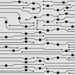 Leinwandbilder - Vector circuit board illustration. Abstract circuit board background