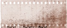 Vintage Sepia Film Strip Frame Scratched Textured.