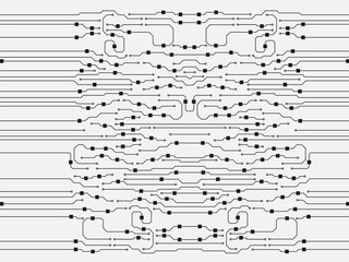 Leinwandbilder - Vector circuit board illustration. Abstract circuit board background