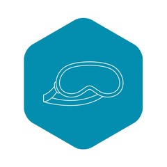 Sticker - Sleeping mask icon. Outline illustration of sleeping mask vector icon for web