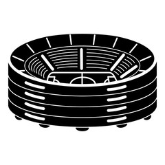 Wall Mural - Round stadium icon. Simple illustration of round stadium vector icon for web design isolated on white background