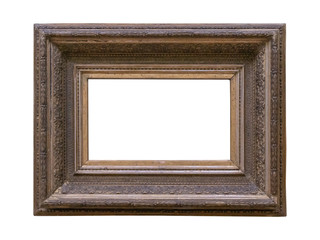 Frame picture antique antiques isolated on white background