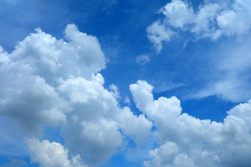 Wall Mural - white clouds with beautiful blue sky background.