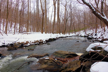 Rock Creek in Winter looking upstream 2