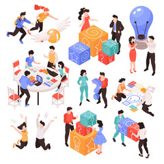 Sticker - Isometric Creative Process Set