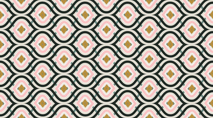 Seamless pattern geometric. Delicate beautiful ornament. Geometric fashion fabric print. 
Seamless vector pattern.