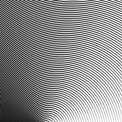 Poster - Black curved stripes