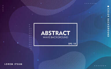 Wall Mural - dynamic wave background. modern blue gradient color wavy abstract shape composition. colorful fluid 