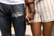© Samuel B. - Close up outdoor protrait of black african american couple embracing each other