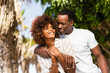 © Samuel B. - Outdoor protrait of black african american couple embracing each other