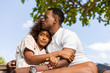 © Samuel B. - Outdoor protrait of black african american couple embracing each other