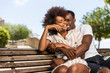 © Samuel B. - Outdoor protrait of black african american couple embracing each other