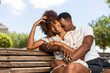© Samuel B. - Outdoor protrait of black african american couple embracing each other
