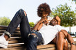 © Samuel B. - Outdoor protrait of black african american couple embracing each other