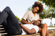 © Samuel B. - Outdoor protrait of black african american couple embracing each other