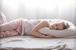 © puhimec - Cute little girl sleeps sweetly in bed