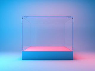 empty glass showcase