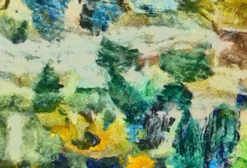  Creative abstract painting background in oil. Textured brush strokes of paint. Colorful design pattern. Artistic drawing grunge texture. Watercolor mixed fine art template for decoration. Vintage.