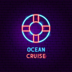 Canvas Print - Ocean Cruise Neon Label