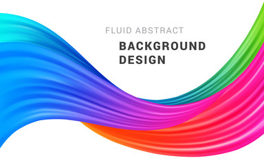 Wall Mural - Modern colorful flow abstract background vector illustration.