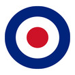 Royal British air force logo isolated on white background