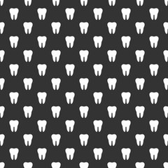 Dental Theme Seamless Pattern - Quirky teeth repeating pattern design