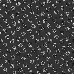 Dental Theme Seamless Pattern - Quirky teeth repeating pattern design