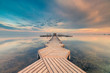 © Cavan Images - Sunset in the footbridge in Mar menor. Long exposure shot