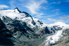 Grossglockner Mountain Glacier Against Blue Sky