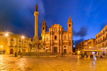 Piazza San Domenico, Palermo, Sicily, Italy