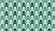 Green Retro Circles Pattern