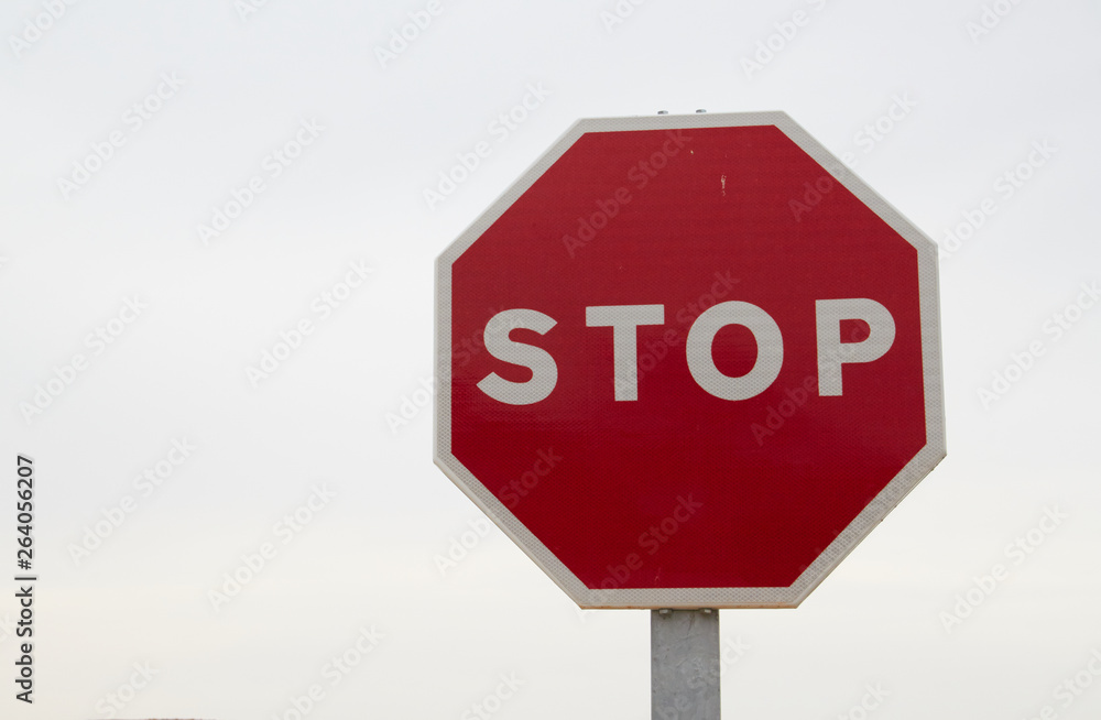 Red stop sign, isolated Traffic regulation warning sign Octagon ...