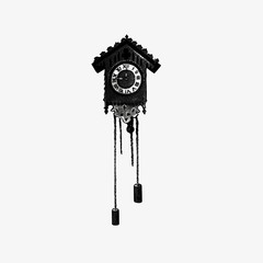 Poster - Cuckoo clock in vintage style