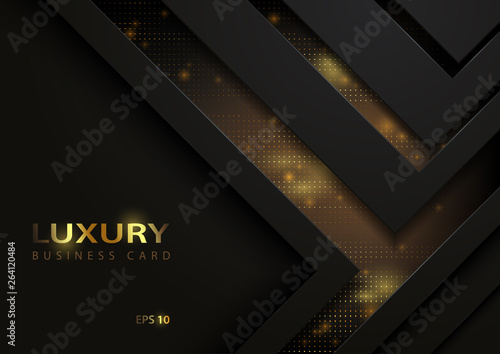 Dark Abstract Tech Background with Golden Elements - Detailed Graphic Illustr...