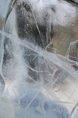 block of ice close-up