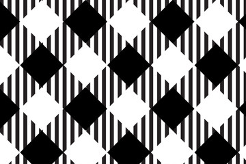Wall Mural - black gingham pattern background.texture from rhombus.vector illustration.eps-10.