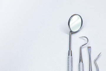 dental equipment  on white background closeup image.