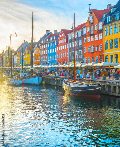 Nyhavn view people sunset C...