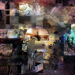 Canvas Print - ascension. man on a road to heaven