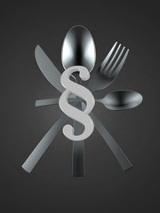 Sticker - Paragraph symbol with cutlery