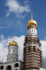 IVAN THE GREAT BELL TOWER AND ASSUMPTION BELL TOWER KREMLIN MOSCOW RUSSIA