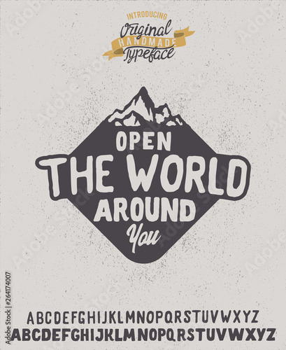 open the world around you motivation badge logo set serif font simple logo vector illustration retro typeface and logo buy this stock vector and explore similar vectors at adobe stock adobe stock