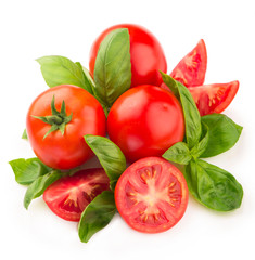 Canvas Print - the red tomato isolated on white background